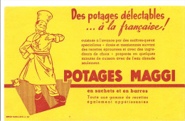 Buvard MAGGI Des Potages Délectables à La Française! POTAGES MAGGI - Sopas & Salsas