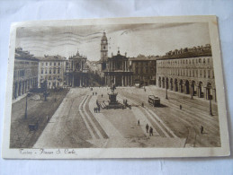 TORINO PIAZZA SAN CAROLO TRAMWAY - Piazze