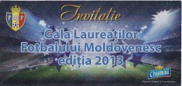 Moldova , Moldavie , 2013 , Invitation , Moldovan Football Gala - Otros & Sin Clasificación