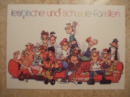 Lesbische Und Schwule Familien Carte Postale - Advertising