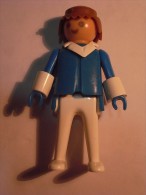 1 FIGURINE FIGURE DOLL PUPPET DUMMY TOY IMAGE POUPÉE - MAN BLUE PLAYMOBIL GEOBRA 1974 - Playmobil