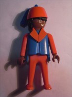 1 FIGURINE FIGURE DOLL PUPPET DUMMY TOY IMAGE POUPÉE - MAN HAT PLAYMOBIL GEOBRA 1974 - Playmobil