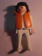 1 FIGURINE FIGURE DOLL PUPPET DUMMY TOY IMAGE POUPÉE - MAN JACKET VEST PLAYMOBIL GEOBRA 1974 - Playmobil