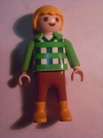 1 FIGURINE FIGURE DOLL PUPPET DUMMY TOY IMAGE POUPÉE - MAN FUNNY SHIRT PLAYMOBIL GEOBRA 1992 - Playmobil