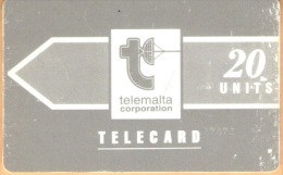 MALTA - 003, Melita Cable Television, 20U,10.875ex, 3/92, Heavy Used As Scan - Malta