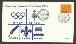 Portugal Cachet Commémoratif  Expo Philatelique Lisbonne 1971 Event Postmark Stamp Expo Lisbon 1971 - Postal Logo & Postmarks