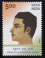 India MNH 2010, Prafulla Chandra Chaki, Bengali Revolutionary - Nuovi