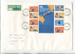 (Special 1) Australia Certified Mail Cover - 1978 - Posted Byron Bay To Lismore With Mini-sheet Trans-Pacific Flight - Errors, Freaks & Oddities (EFO)