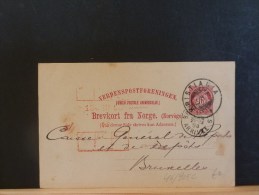 46/905C     CP  POUR LA BELG.  1898 - Brieven En Documenten