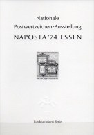 100 Jahre Briefkästen 1974 BRD 825 SD-Block 1/74 ** 17€ NAPOSTA Essen Hb Postbox M/s UPU Document Black Sheet Bf Germany - UPU (Universal Postal Union)