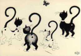 DUBOUT Extrait De L´album Les Chats, Papillon - Dubout