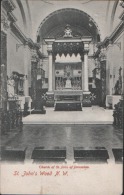 St.Johns Wood NW CHURCH OF ST.JOHN OF JERUSALEM INTERIOR  TO MISS C BLACKWOOD  7 COLOSSEUM TERRACE REGENTS PARK 1905 - Londen - Buitenwijken