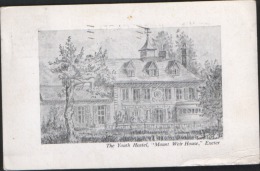 Mount Weir House Youth Hostel Nr Exeter Postcard Used 1951 3d Stamp Mount Wear House USED - Otros & Sin Clasificación