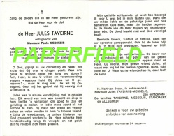 Doodsprentje Jules TAVEIRNE - RUDDERVOORDE 1897 - VEURNE 1966 - Devotieprenten