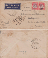 Singapore  1946  KG VI  BMA Cover  Malacca To  India #  84312 - Malacca