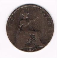 ¨ GREAT BRITAIN  1 PENNY 1895  VICTORIA - D. 1 Penny