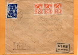 Bulgaria 1949 Registered Cover Mailed To USA - Covers & Documents