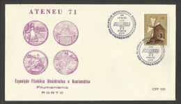 Portugal Cachet A Date Expo Philatelique Numismatique Boîtes Allumettes 1971 Porto Event Pmk Stamps Coins Matches Expo - Flammes & Oblitérations