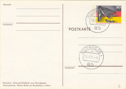 FEDERAL REPUBLIC ANNIVERSARY, PC STATIONERY, ENTIER POSTAUX, 1974, GERMANY - Postkaarten - Gebruikt
