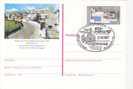 STUTTGART- THE WHITE BOROUGH, EUROPA CEPT-ARCHITECTURE, PC STATIONERY, ENTIER POSTAUX, 1987, GERMANY - Illustrated Postcards - Used