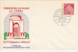 ALSTERDORF WINTER VILLAGE, HALL, FLENSBURG GATE, COVER STATIONERY, ENTIER POSTAUX, 1967, GERMANY - Briefomslagen - Gebruikt