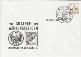 CURRENCY REFORM, STAMPS, CASTLE, COVER STATIONERY, ENTIER POSTAUX, 1978, GERMANY - Buste - Usati