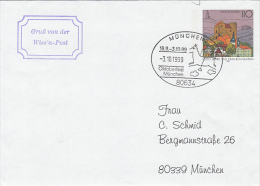 BAD FRANKENHAUSEN TOWN, COVER STATIONERY, ENTIER POSTAUX, 1999, GERMANY - Umschläge - Gebraucht