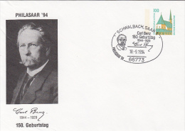 CARL BENZ, PHILATELIST, ALTOTTING PILGRIMAGE CHAPEL, COVER STATIONERY, ENTIER POSTAUX, 1994, GERMANY - Umschläge - Gebraucht