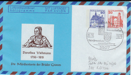 DOROTHEA VIEHMANN, STORYTELLER, GRIMM BROTHERS, CASTLES, AEROGRAMME, 1979, GERMANY - Enveloppes - Oblitérées