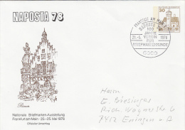 FRANKFURT PHILATELIC EXHIBITION, ROMER HOUSE, CASTLE, COVER STATIONERY, ENTIER POSTAUX, 1978, GERMANY - Umschläge - Gebraucht