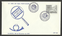 Portugal Cachet Commémoratif  Expo Philatelique Aciérie Portugais Almada 1971 Event Pmk Philatelic Expo Portuguese Steel - Maschinenstempel (Werbestempel)