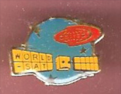42918-Pin's-World Sat.Satellite.Télé.espace. - Space