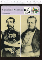 Fiche L'entrevue De Plombières / Napoléon III Et Camillo Benso / 01-FICH-Histoire De France - Storia