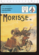 Fiche Les Premières Automobiles / Illustration Affiche Publicitaire Morisse De 1900 / Auto /  01-FICH-Histoire De France - Autos