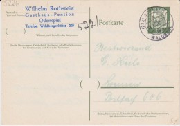 Bund Bed Dt Gzs P 60 PSt I Stempel Odenspiel ü Waldbröl 1962 - Postcards - Used