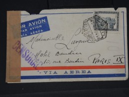 ESPAGNE- LETTRE DE MADRID PAR AVION POUR LA FRANCE  AVEC CENSURE 1936- A VOIR - LOT P2692 - Marques De Censures Républicaines