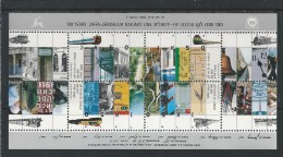 Pz.- Israël. 1992. 17 Sept. Blockausgabe** 100 Jahre Eisenbahnlinie Jaffa - Jerusalem. Michel Block 46. Trein. Spoorweg. - Unused Stamps (without Tabs)