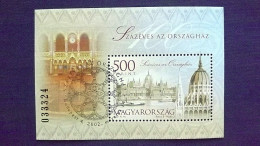 Ungarn 4715 Block 269 Oo/ESST, Parlamentsgebäude Am Donauufer In Budapest, Geschaffen Von Imre Steindl (1839-1902) - Used Stamps