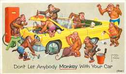 236991-Lawson Wood, Don´t Let Anybody Monkey With Your Car, Anthropomorphic Monkeys, Advertising Card - Wood, Lawson