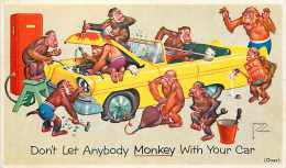 236989-Lawson Wood, Don´t Let Anybody Monkey With Your Car, Anthropomorphic Monkeys, Advertising Card - Wood, Lawson