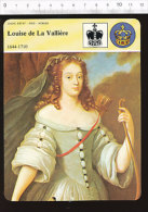 Fiche Louise De La Vallière / Portrait / Arc Et Carquois De Flèches  / 01-FICH-Histoire De France - Histoire