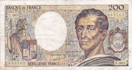 200 FRANCS MONTESQUIEU 1989 @ X 065 @ Voir Les 2 Scans - N° Fayette 70 - 200 F 1981-1994 ''Montesquieu''