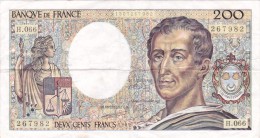 200 FRANCS MONTESQUIEU 1989 @ H 066 @ Voir Les 2 Scans - N° Fayette 70 - 200 F 1981-1994 ''Montesquieu''