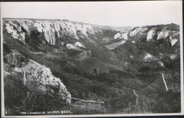 RP VINTAGE POSTCARD DEVON SEATON THE BEACH AND LANDSLIP CHAPMAN UNUSED - Sonstige & Ohne Zuordnung