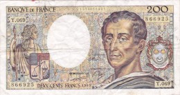 200 FRANCS MONTESQUIEU 1989 @ Y 069 @ Voir Les 2 Scans - N° Fayette 70 - 200 F 1981-1994 ''Montesquieu''