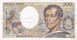 200 FRANCS MONTESQUIEU 1989 @ J 071 @ Voir Les 2 Scans - N° Fayette 70 - 200 F 1981-1994 ''Montesquieu''