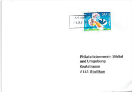 Brief  Adliswil - Stallikon   (Bahnstempel)                 1990 - Railway