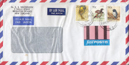 New Zealand Airmail Par Avion & FASTPOST Par Avion Labels DUNEDIN 1990 Cover Bird Vogel Oiseau Stamps - Airmail