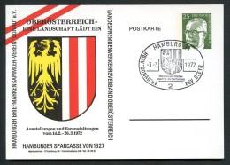 BERLIN PP47 C2/001 Privat-Postkarte WAPPEN OBERÖSTERREICH Sost. 1972 - Private Postcards - Used
