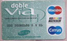 COLOMBIA- 1996 - " DOBLE VIA " - B.C.H. - DEBIT CARD - CARTE BANCAIRE - Credit Cards (Exp. Date Min. 10 Years)